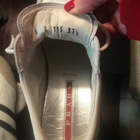 SOLD Prada leather Sneakers white and black - Picture 7 of 7